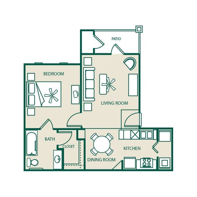 1x1 1536 floor plan