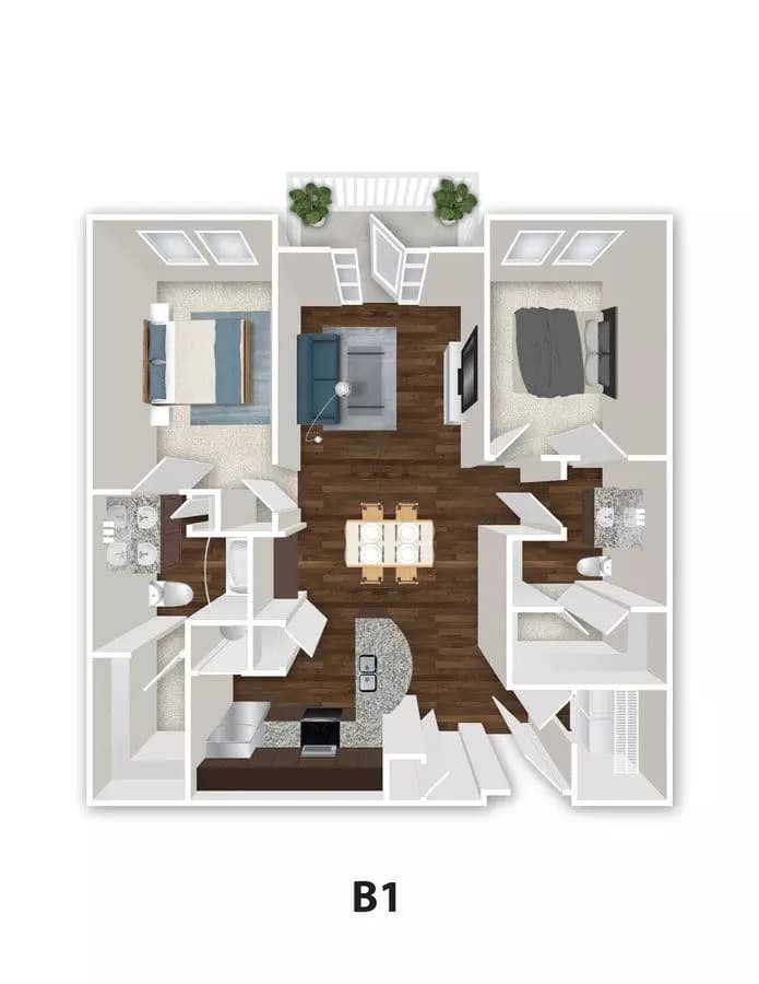 B1 1300 floor plan