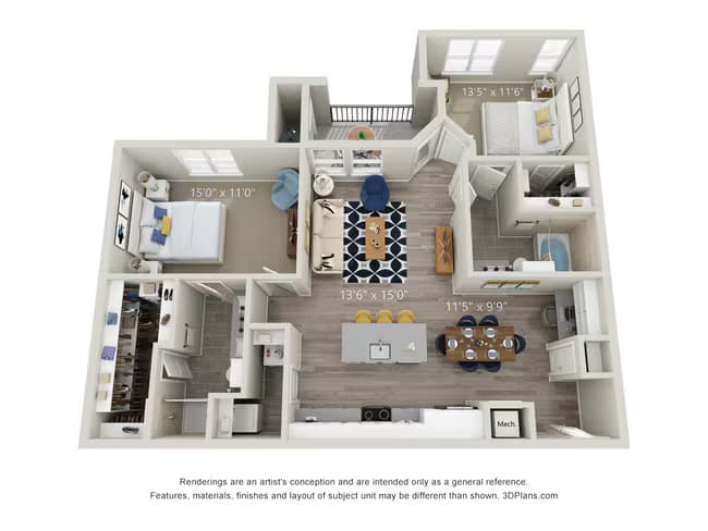 Unit 1307 floor plan