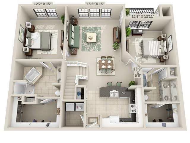 esB2 E1050 floor plan