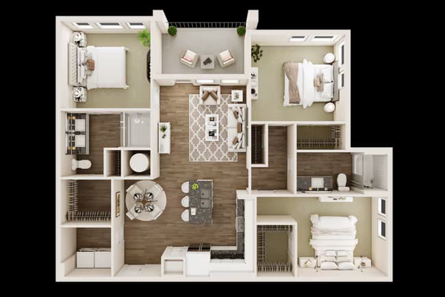 Unit 7-7208 floor plan