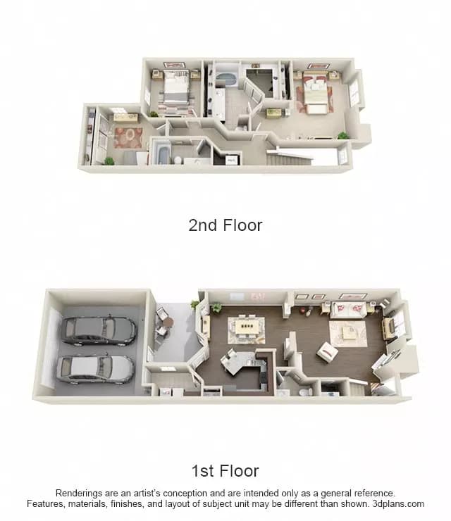 3 Beds • 2 Bath 2690A floor plan