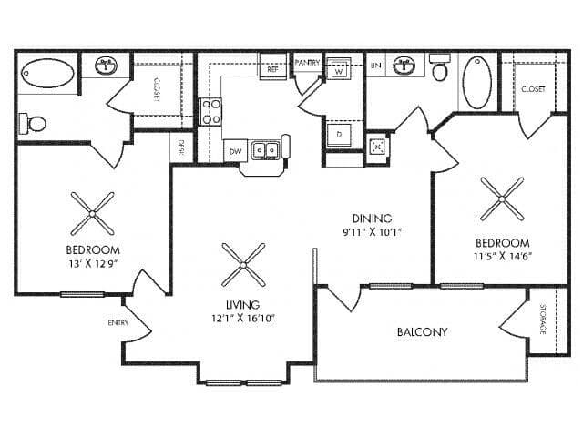 Unit 7203 floor plan