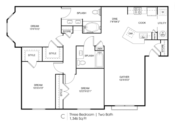 MIL-D1 1224 floor plan