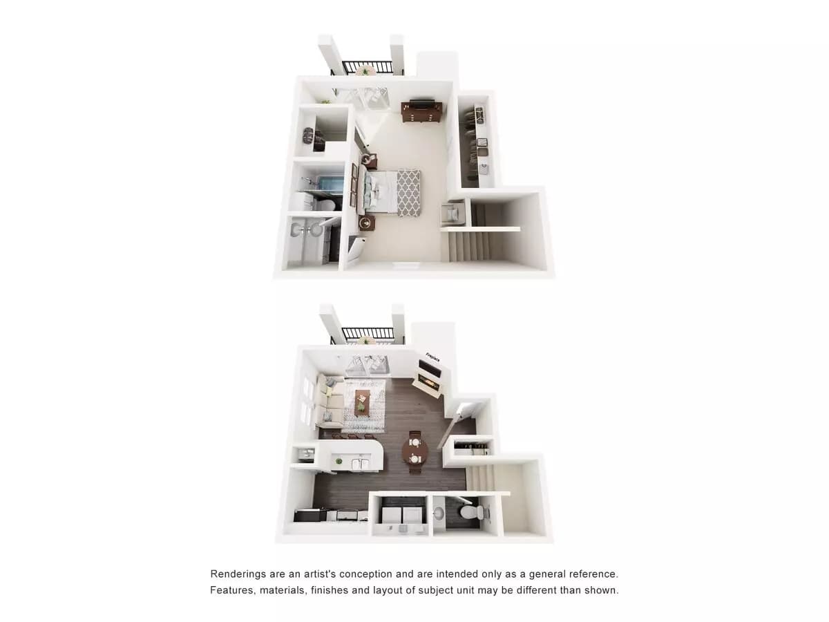 1 Bed • 1 Bath 00508 floor plan
