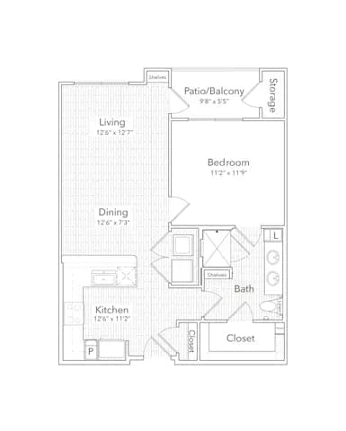 A1 1-1307 floor plan