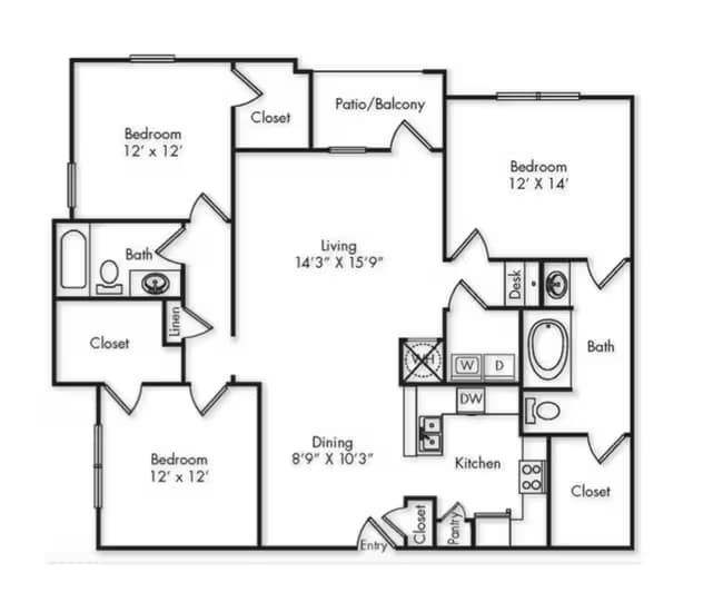 The Canterbury 1301 floor plan