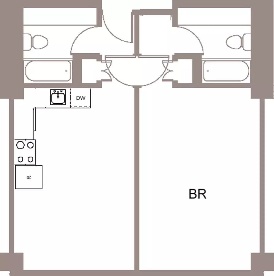 Beechwood - 1 BR Designer 818 floor plan