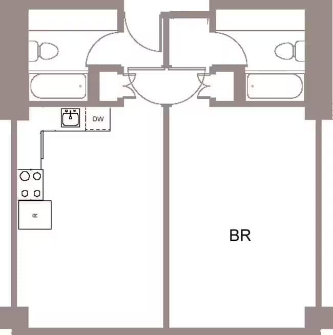 Beechwood - 1 BR Designer 522 floor plan