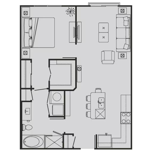 A 203 floor plan