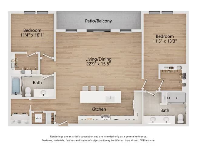 Apartment Home B1 3307 floor plan