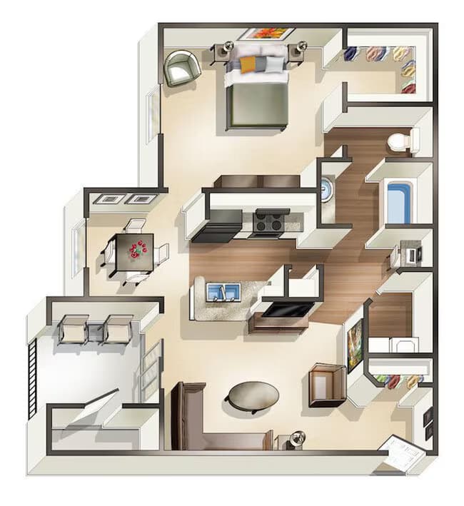 Unit 1-0136 floor plan
