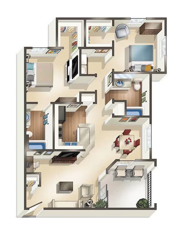 Unit 2-0427 floor plan