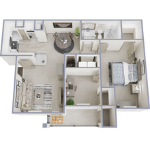 1 bed/1 bath w/ study 2125 floor plan