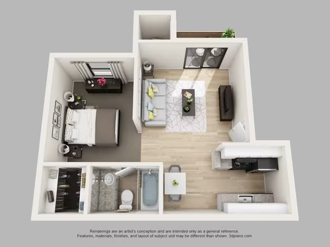 Studio 906A floor plan