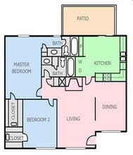 Two Bed / Two Bath 2803 floor plan