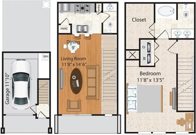 1A w/ Balcony 3206 floor plan