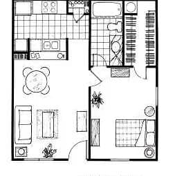 1 x 1 6200-C floor plan