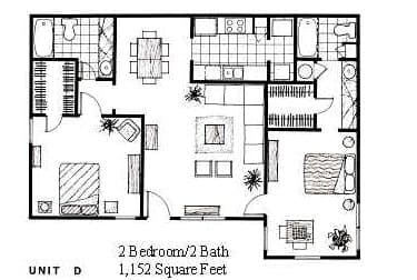 2x2 15207-B floor plan
