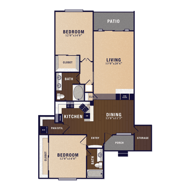 Unit 0204 floor plan