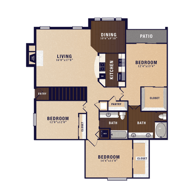 Unit 3808 floor plan