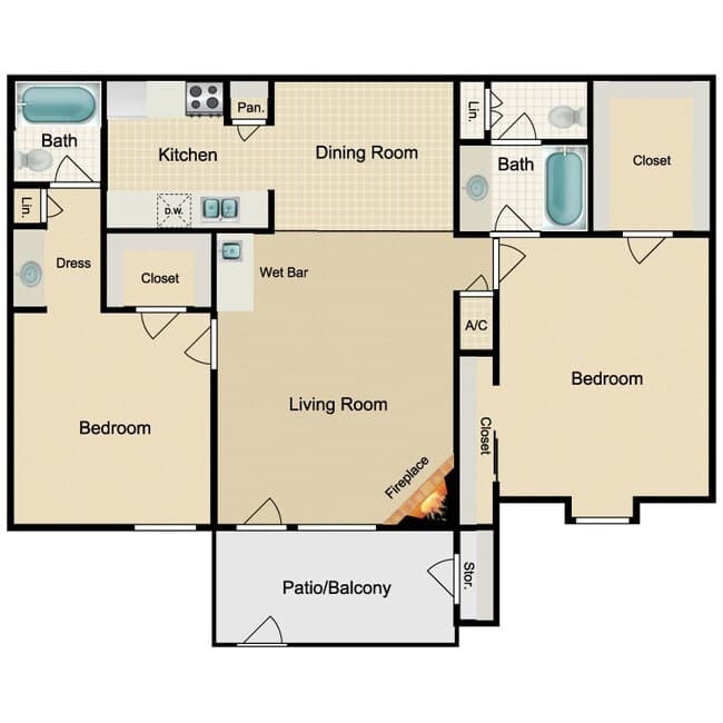 F - 2-2 214 floor plan