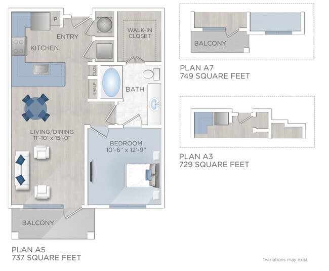 A3 & A5 & A7 3153 floor plan