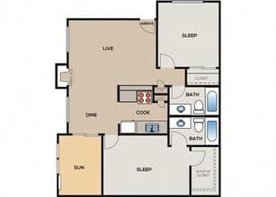 B2 - Renovated 0432 floor plan