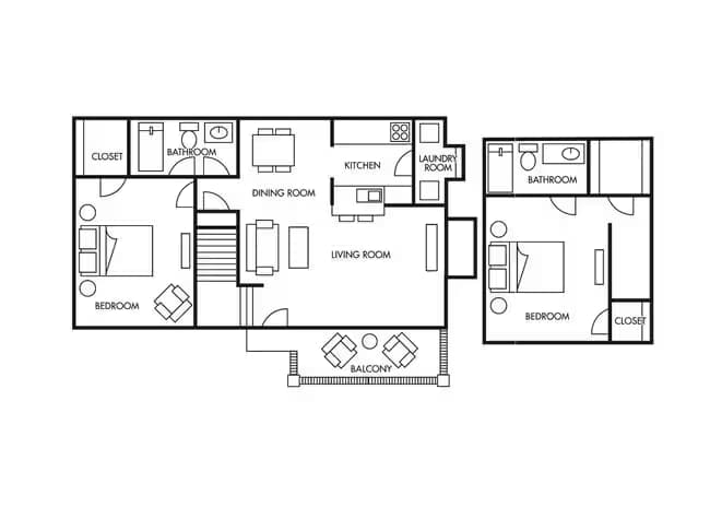 A-1x1 712 floor plan