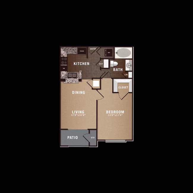A1 1x1 1345 floor plan