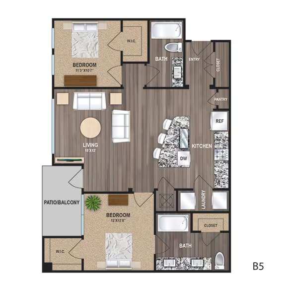 Unit 12304 floor plan