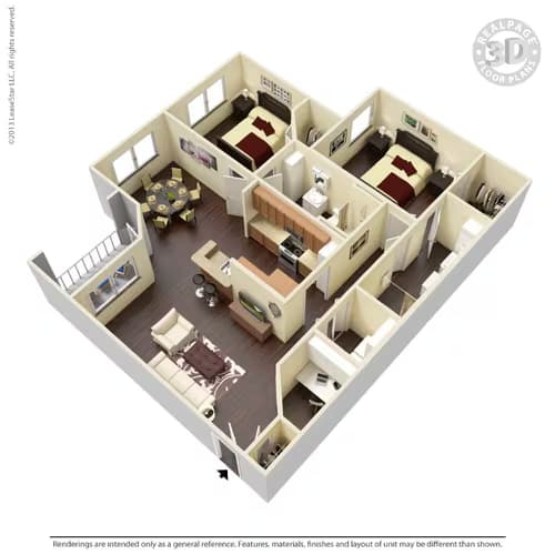Unit 13101 7104 floor plan