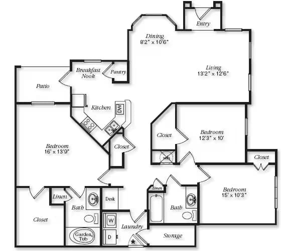 Unit 09106 floor plan