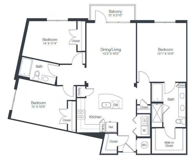 Unit 3016 floor plan