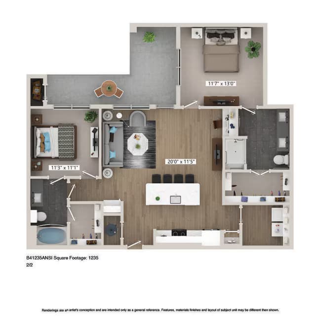 B4.0 ANSI 1216 floor plan