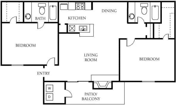 2B2BG Flat AW3306GR floor plan