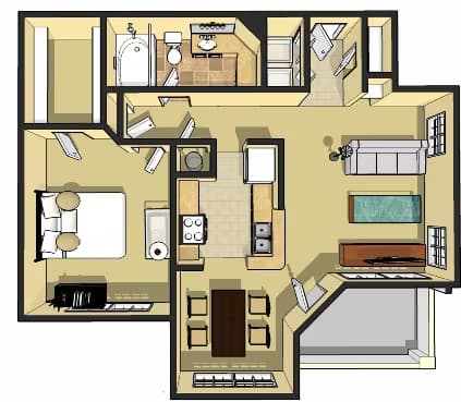 Unit 6108 floor plan