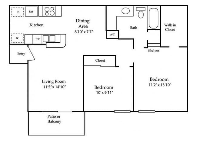 Unit 0405 floor plan