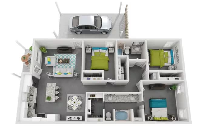 3 Bedroom 117 floor plan