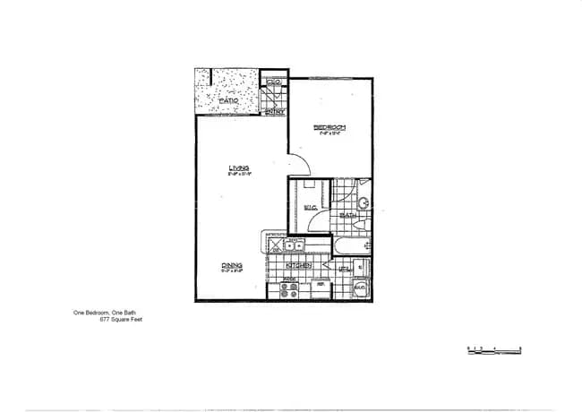 1 Bed • 1 Bath 317 floor plan