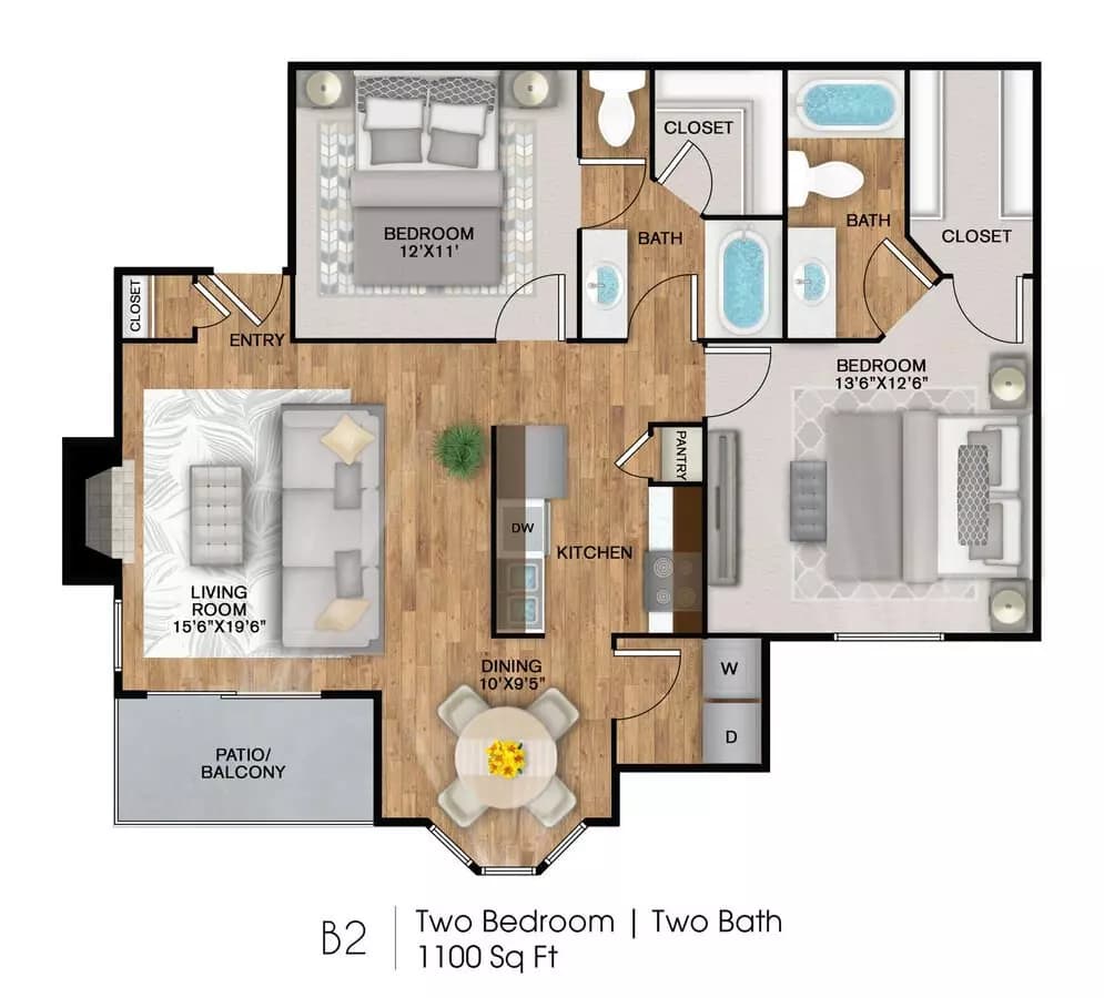The 1100 1122 floor plan