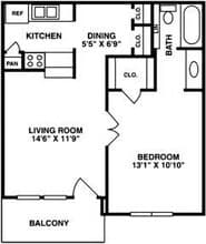 A 708 floor plan