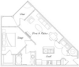 A2- Classic Unit 1313F floor plan