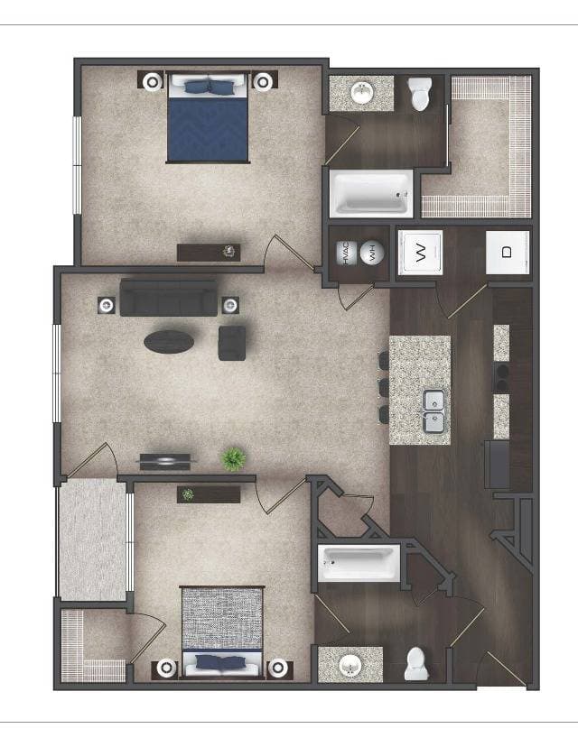 B1R- Newly Upgraded! 1211 floor plan