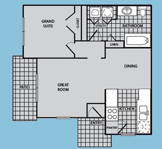 1x1-A1 1412 floor plan