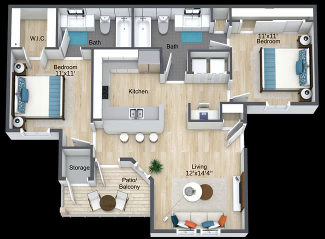 Unit 1327 floor plan
