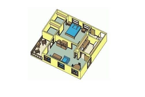 1 Bed/1Bath 1002 floor plan