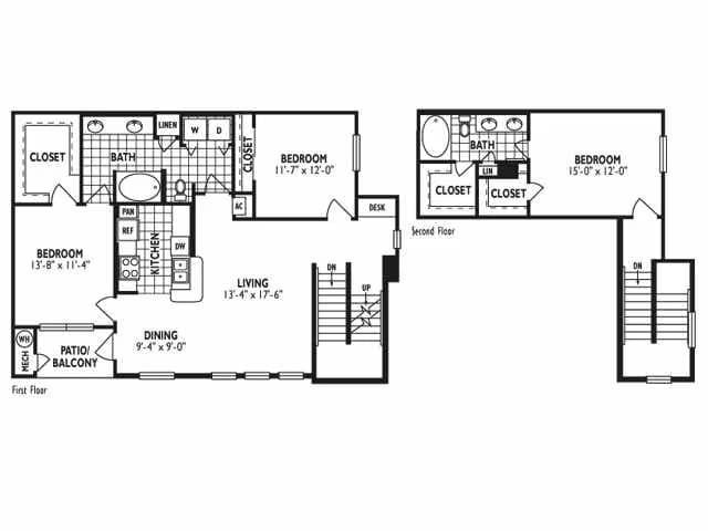 3 Beds • 2 Bath 0323 floor plan