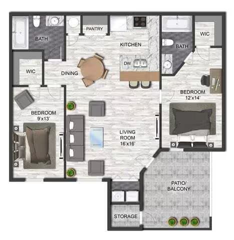 B2U 0733 floor plan