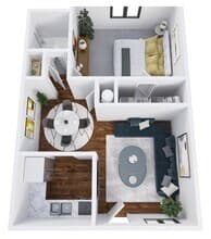 1 Bed 1 Bath | C 076 floor plan